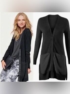 CAbi Sorrento Black Cardigan Sweater Size Small Style #5010